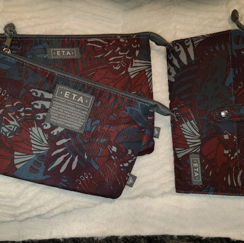 Travel Wallet and Pouch Set